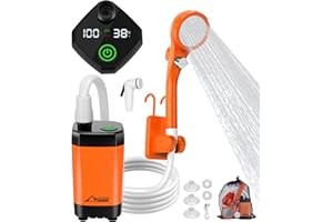 WADEO Doccia da Campeggio, [Colori Vivaci, Stile Unico] [Classica Versione] Batteria Ricaricabile 6000mAh, Doccia Portatile per Spiaggia, Animali, Auto, Giardino