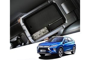 YEE PIN Bandeja de Guantera para Mitsubish-i Eclipse Cross SUV 2018-2022 (Solo para Automatic Transmission y Electronic Brake) Caja de Consola Central, Bandeja Reposabrazos Almacenar Artículos