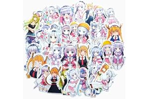 ALTcompluser Anime Miss Kobayashi's Dragon Maid Stickers Waterproof Vinyl Stickers for Laptop, Luggage, Skateboard, Pack of 37