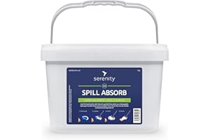 SERENITY HYGIENE Spill Absorb Liquid Absorbent Powder Instantly Absorbs Liquid Spills Reducing Slip Risk & Clearing Hazardous & Non Hazardous Spills Safely 5 Kilo Bucket with Scoop