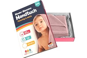 ‎HOME KIDS WORLD Home Kids World Kapuzenhandtuch Baby 100x100 cm (Rose) – Weiches & saugstarkes Badetuch mit Kapuze – Kuscheliges Handtuch für Babys & Kinder inkl. Geschenkbox
