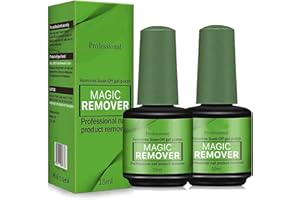 AONAT 2 Pezzi Magic Remover Semipermanente, Gel Polish Remover, Veloce e Sicuro Rimuovi Smalto Semipermanente in 3-5 Minuti, Non Danneggia Le Unghie,15 ml