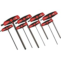 Wiha 8-teiliges T-Griff Set Sechskant (metrisch) – Soft Grip, Kugelkopf – 2,0 Bis 10,0 Mm