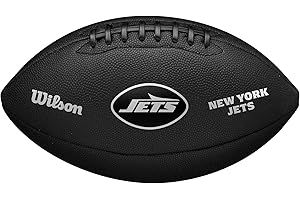 Wilson NFL Team Metallic Premiere Balón de fútbol - Tamaño Oficial, New York Jets
