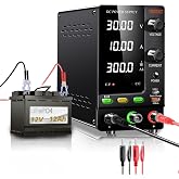 smartgift be generous to your lovers Ayarlanabilir DC G&uuml;&ccedil; Kaynağı, 0-30V/10A Voltaj Reg&uuml;lat&ouml;r&uuml;, Şarj Fonksiyonlu, Siyah