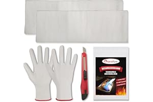 Danskfyre Ceramic Wool for Bioethanol Fireplace - Longer Burning Time and Even Flame Image / Set of 2 Ceramic Wool 30 x 10 x 1.3 cm / Cotton Wool with Cutter Knife and Gloves