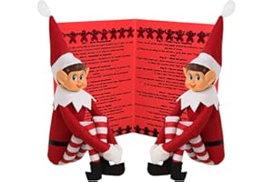 OnlyPRIME 2X Elfo Travieso Grande para Decoración Navidad – Duende Navidad Travieso con Cuento y Retos | Elfos Navideños Traviesos para Hogar, Árbol y Escaparate (2)