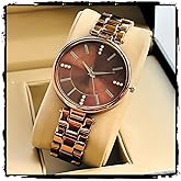 styledose Women Analogue Wrist Watches for Women's & Girls&Miss&Ladies Diamond Studded Dial Rosegold Colored Stylish Bracelet