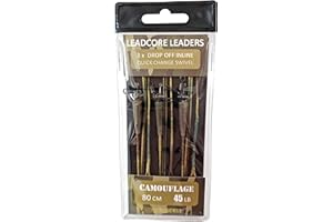 TJR Tackle Camo QC Drop Off Solid Bag Leadcore Leaders Swivel Ready Tied