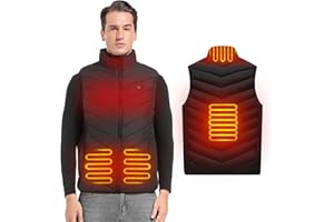 XINSONYUELL Beheizbare Weste für Herren Damen, Heizweste mit Zonen Heizung, 3 Einstellbar Temperatur, Beheizbare Jacke Wärmeweste für Winter(ohne Powerbank & Akku)