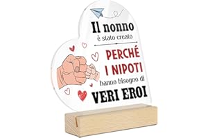 Putuo Decor Decorazione Acrilica da Tavolo per Nonno - Regalo per la Festa dei Nonni - Targhetta con Frase d’Amore per Nonno - Idee Regalo per Nipoti e Famiglia