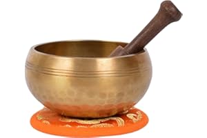 BERMONI Tibetan Hand hammered Meditation Singing Bowl with matching protective bag (Ham-XS) (B24)