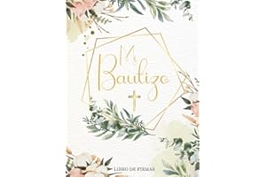 Mi Bautizo: Libro de Firmas y Dedicatorias para Niños y Niñas - Álbum para Fotografías, Lista de Regalos, Recuerdos y Pinta tu Huella - Regalo Bautizo