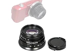 Fotasy 35mm F1.6 Large Aperture Manual Prime Lens APS-C for E-Mount, 35 mm 1.6 Multi Coated Lense, Compatible with Sony E Mount Camera a3000 a3500 a5000 a5100 a6000 a6300 a6400 a6500 a6600 ZV-E10