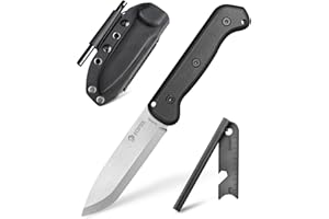 Nedfoss LEO noże puukko, 23 cm nóż bushcraft z pokrowcem, FULL TANG nóż survivalowy ze stali d2, nóż myśliwski skandi, nóż górski, nóż turystyczny, nóż stałym ostrzem