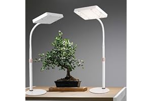JINHONGTO 2 Pezzi Lampada per Piante, 204 LED IR&UV Inclusi Lampada per Piante, Regolabile in Altezza e Funzione Daisy Chain, Lampada per Piante da Interno, 25 Watt (equivalente a 200 W)