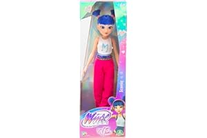 WINX CLUB Winx – Musa Iconic, Bambola 27 cm Snodata, con Capelli Blu e Outfit Casual della Serie TV, Giocattolo per Bambina e Bambini dai 4 Anni