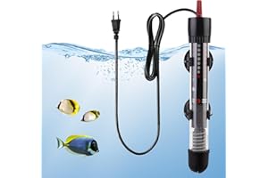 Acboor 50W Heizstab Aquarium, 30L-60L Aquarium Heizstab Einstellbar Aquariumheizer mit Thermostat Regelheizer für Fischtanks und Aquarium (20-34°C)