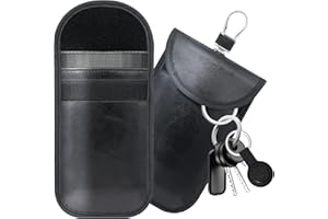 MONOJOY Abschirmtasche-Tasche für Auto-Funkschlüssel,Autoschlüssel Hülle 2er-Set,Faraday Bags,keyless go Schutz,Autoschlüssel Schutz Keyless,Auto Diebstahlschutz,Schlüsseltasche Schwarz,Auto zubehör