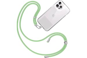 TBOC Cordón Correa Cuerda Universal Colgar Funda Teléfono Móvil en Cuello - Cinta Cadena Colgante con Parche de Plástico - Colgador Lanyard con Enganche Adaptador Llavero Móviles Llaves Accesorios