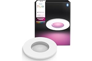 Philips Hue White & Color Ambiance Xamento, Faretto LED Smart da incasso, luce da bagno dimmerabile, controllo intelligente della luce tramite voce e app, bianco