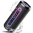 taopodo Bluetooth Speaker with Light, Portable Music Box Bluetooth, IP7 Waterproof, Large Capacity 40H Battery Life, Dual Bass Driver, Bluetooth 5.3 Music Box, Wireless Speaker for Outdoor Use