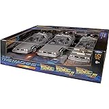 Welly Diecast Car Models Back To The Future 1, 2, 3 Trilogy Delorean Time Machine Set auto, scala 1/24, Argento, 22400-3G