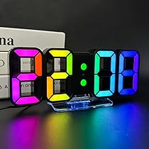 Digitale klok groot display, 10 inch LED digitale wandklok met alarmtemperatuur en hygrometer voor slaapkamer, keuken, huis (oranje