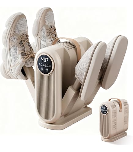 Sèche-chaussures électrique 4 Supports - Minuterie 1/3/6h, Antibactérien, Pour Bottes Et Gants