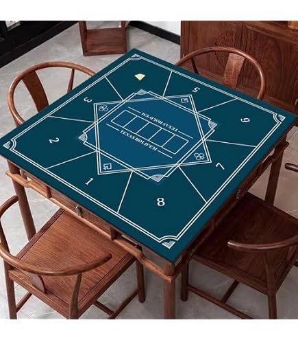 Tapete De Póker Cuadrado De 100x100 Cm – Neopreno Verde Profesional Para Texas Hold'em, Antideslizante, Lavable Y Con Bolsa De Transporte