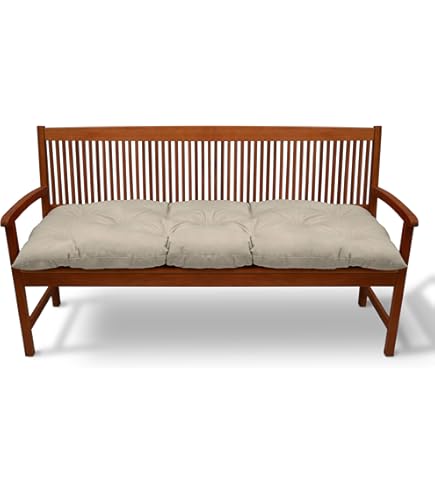 Linnen bankkussen voor binnenmeubels, zacht duurzaam bankkussen, op maat gemaakt bankkussen met antislip bodem, meerdere kleuren, comfortabel zitkussen (beige-190 x 45 x 8 cm