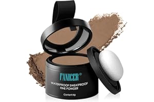 FANICER Polvo para Rayitas, Retocador de Raíces en Polvo, Aumenta La Densidad Capilar, Camufla Entradas, Cubre Areas Delgadas, Diseño Portátil, Para Uso Cotidiano-4g (Marrón Medio)