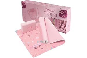 ‎MYGA Myga Yoga Starter Kit, Complete Set with Yoga Mat, Yoga Block & Strap, Non-Slip & Supportive, Ideal for Beginners & Home as well as Travel, Different Print Designs