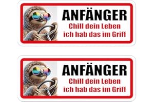 PLUVYZE 2 PCS Fahranfänger Magnet Schild 20x8 Cm Anfänger Schild Auto, Lustiges Fahranfänger Auto, Wetterfest & Hochgeschwindigkeitsfest (Fahranfänger)