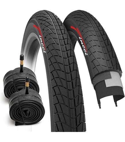YUNSCM 2-PCS 20-inch Fietsbanden 20x2.125/57-406 and 20-inch Heavy Duty Binnenband Schrader Valve Compatible with 20x2.0 20x2.125 20x2.15 Fietsbanden and Binnenband (Y-1208