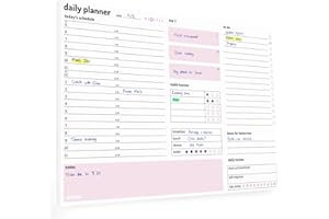 BELLA BESO Ultimate A4 Daily Planner Pad with To Do List, Schedule, Habit Tracker & Meal Planner - 52 tear-off sheets for planning for home, work or study tasks