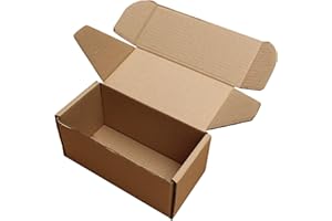 MEG4TEC WHITE OR BROWN SHIPPING CARDBOARD BOXES POSTAL MAILING GIFT PACKET SMALL PARCEL (8" x 4" x 4", BROWN, 20)