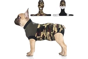 Jiupety Body Cane Post Operatorio Femmina Integrato Regolabile, Morbido e Confortevole, Body Tuta Chirurgico Cane Femmina, Verde, M