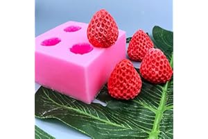 TUKE Molde de silicona 3D Mini fresa frambuesa y arándano Fondant Jabón Vela de cera de morera derretir moldes
