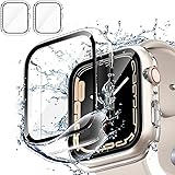 [2 Pezzi]Trasparente Cover per Apple Watch SE/Series 6 / Series 5 / Series 4 40mm con Vetro Temperato,Copertura Completa Cust