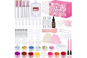 Kit de fabrication de gloss, Vezerd Lipgloss Making Kit, Kit de fabrication de rouge à lèvres hydratant pour filles DIY, Bricolage créatif pour adultes Cadeau de maquillage amusant pour les femmes