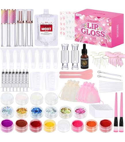 Jadeshay Lipgloss buis, 50 stuks lege lipgloss buisflesjes flesjes containers lippenbalsem flessen met dop, 12 ml mini schattige lippenstift containerflessen voor doe-het-zelf reizen zakenreis