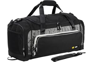 MIER Gym Bag Sports Duffel Bag for Men and Women with Shoes Compartment, Weekend Overnight Bag, Carry on