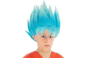Chaks - Peluca Goku Super Saiyajin Dios, Dragon Ball, accesorio para disfraz de carnaval, Halloween y fans del anime