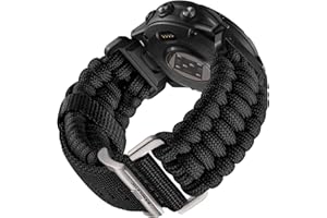 ‎BANDLETIC Bandletic Uhrenarmband 22mm Kompatible mit Garmin Fenix 6 Pro/Fenix 7/Fenix 6/Fenix 5 Armband, Nylon QuickFit Geflochten Sport Band für Epix 2/Epix 2 Pro 47mm/Forerunner 945/965/Instinct 2