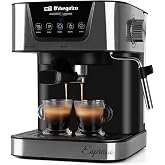 Orbegozo EX 6000 Espresso machine, 1050 W, 1.5 L, 20 bar, Silver | Removable water tank, touch control panel, programmed mode