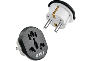 XGKEGS Stecker Adapter, US to EU Adapter, Adapter China Deutschland Stecker, UK Adapter auf EU, Universal Adapter für USA, UK, China, Italien, Schweiz etc (2 Stück)