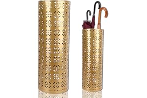 lvifloae 42x15x15 Robuster Gold Regenschirmständer aus Metall, Organizer für Regenschirme, stilvoller, moderner Eingangsbereich-Organizer für den Eingangsbereich des Hauses (Mittlere Größe)