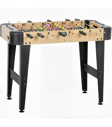 HOMASIS Futbolín plegable, juego de futbolín, incluye 2 pelotas y 18 futbolines, 6 barras de juego y contador de puntos, futbolín para adultos y niños, mesa de futbolín para fiestas y bares HOMASIS Futbolín plegable, juego de futbolín, incluye 2 pelotas y 18 futbolines, 6 barras de juego y contador de puntos, futbolín para adultos y niños, mesa de futbolín para fiestas y bares