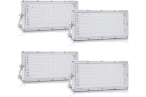 ‎BELLANNY Bellanny 4 Pack LED Strahler 100W, 10000LM Superhell Scheinwerfer, 6500K Kaltweiß Flutlicht - IP65 Wasserdicht Fluter Außenstrahler Wandleuchten für Garten Auffahrt Garage Terrassen